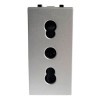 Abb Zenit zweipolige Steckdose N2133 PL 10/16A 1 Modul Silber Z1103PL Abb Zenit zweipolige Steckdose N2133 PL 10/16A 1 Modul Silber Z1103PL