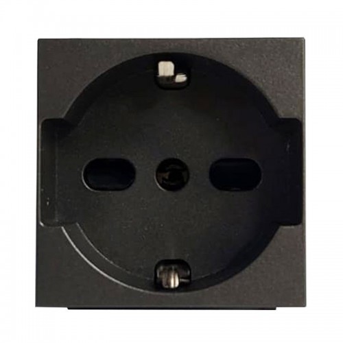 Abb Zenit Schuko und zweipolige Steckdose N2233 AN 2 Module anthrazitgrau Z1109AN Abb Zenit Schuko und zweipolige Steckdose N2233 AN 2 Module anthrazitgrau Z1109AN