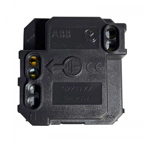 Abb Zenit Schuko und zweipolige Steckdose N2233 AN 2 Module anthrazitgrau Z1109AN Abb Zenit Schuko und zweipolige Steckdose N2233 AN 2 Module anthrazitgrau Z1109AN