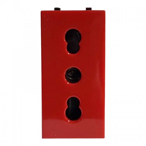 Abb Zenit zweipolige Steckdose N2133 RJ 10/16A 1 Modul Rot Z1103RJ Abb Zenit zweipolige Steckdose N2133 RJ 10/16A 1 Modul Rot Z1103RJ