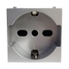 Abb Zenit Schuko und zweipolige Steckdose N2233 PL 2 Modul Silber Z1109PL Abb Zenit Schuko und zweipolige Steckdose N2233 PL 2 Modul Silber Z1109PL