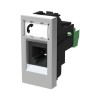 Abb Zenit RJ12 Telefonbuchse N2117.6 PL mit Abdeckung Silber Z1120PL Abb Zenit RJ12 Telefonbuchse N2117.6 PL mit Abdeckung Silber Z1120PL