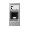 Abb Zenit RJ12 Telefonbuchse N2117.6 PL mit Abdeckung Silber Z1120PL Abb Zenit RJ12 Telefonbuchse N2117.6 PL mit Abdeckung Silber Z1120PL