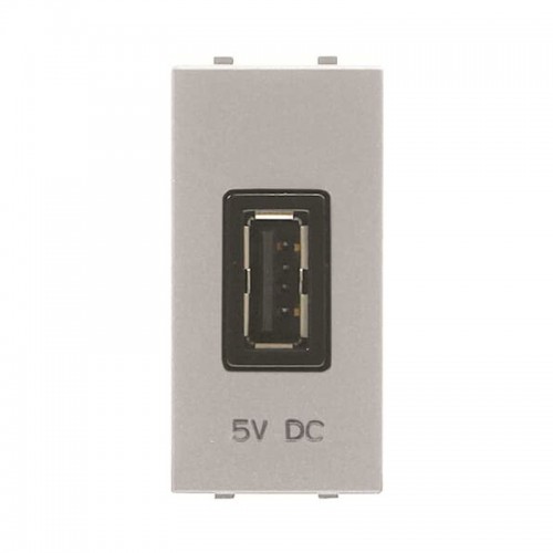 Abb Zenit USB-Steckdose N2185.2 PL Typ A 2A 1 Modul Silber Z1161PL Abb Zenit USB-Steckdose N2185.2 PL Typ A 2A 1 Modul Silber Z1161PL