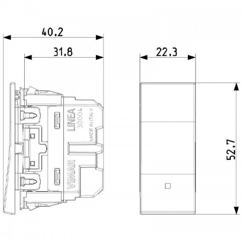 Vimar Linea Ausgerichteter Wechselschalter Beleuchtet 1P 10A Weiß 30004.B Vimar Linea Ausgerichteter Wechselschalter Beleuchtet 1P 10A Weiß 30004.B