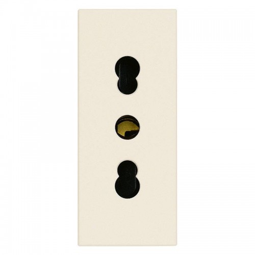 Vimar Linea zweipolige Steckdose 16A 2P+E 2P+E 2P+E P17/11 hanffarbig 30203.C