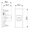 Vimar Linea Telefondose RJ11 6/4 1 Modul hanffarbig 30320.C Vimar Linea Telefondose RJ11 6/4 1 Modul hanffarbig 30320.C