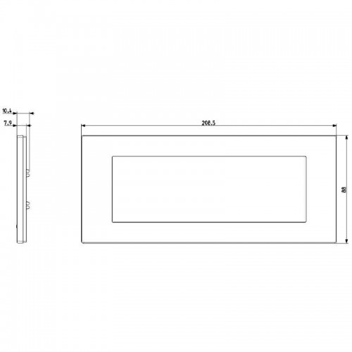 Vimar Linea Total Look Platte 7 Module Tecnopolymer Hanffarbig 30657.01