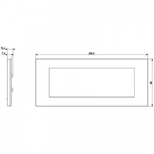Vimar Linea Platte technopolymer 7 Module Silber 30657.20 Vimar Linea Platte technopolymer 7 Module Silber 30657.20