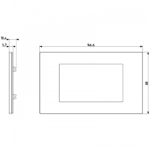 Vimar Linea Platte Technopolymer 4 Module Silber 30654.20 Vimar Linea Platte Technopolymer 4 Module Silber 30654.20