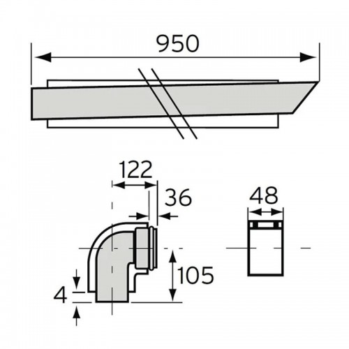 Vaillant Koaxialer Abgassatz 60/100 für Warmwasserbereiter 303845 Vaillant Koaxialer Abgassatz 60/100 für Warmwasserbereiter 303845