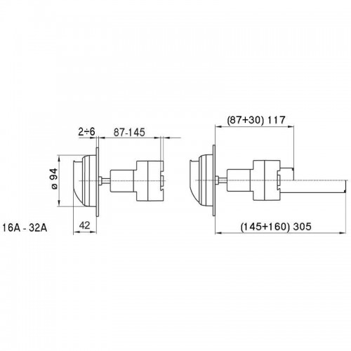 Gewiss Lasttrennschalter für Schalttafel 16A 4P IP65 GW70003 Gewiss Lasttrennschalter für Schalttafel 16A 4P IP65 GW70003