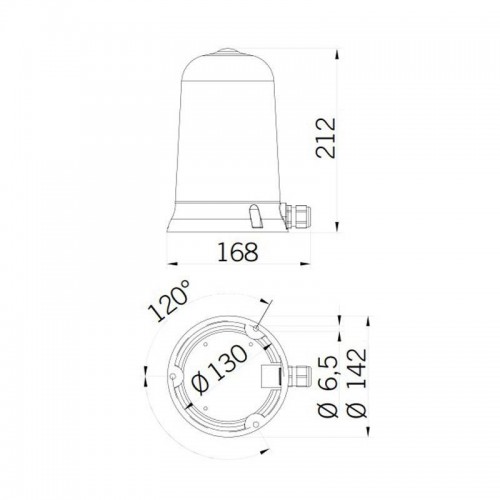 Sirena Rotallarm S Signalleuchte 24V AC/DC 45W rot 63015 Sirena Rotallarm S Signalleuchte 24V AC/DC 45W rot 63015