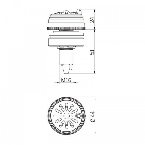Eingebauter Summer Sirena Bip 92 24V AC/DC IP30 42319 Eingebauter Summer Sirena Bip 92 24V AC/DC IP30 42319