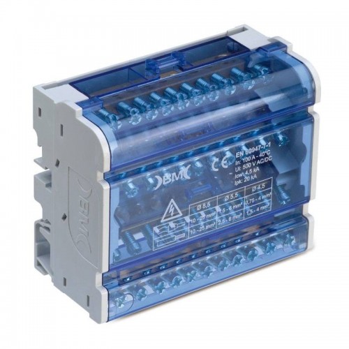 Modularer tetrapoliger BM-Klemmenblock 4P 40A 13 Anschlüsse 500V QM404013C Modularer tetrapoliger BM-Klemmenblock 4P 40A 13 Anschlüsse 500V QM404013C