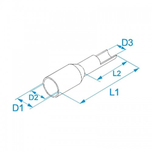 BM Buchsenklemmen 0,25 mm² hellblau vorisoliert 500 Stück 00500 BM Buchsenklemmen 0,25 mm² hellblau vorisoliert 500 Stück 00500