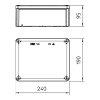 Obo Abzweigdose für den Außenbereich glatt IP66 240x190x95 mm 2007287 Obo Abzweigdose für den Außenbereich glatt IP66 240x190x95 mm 2007287