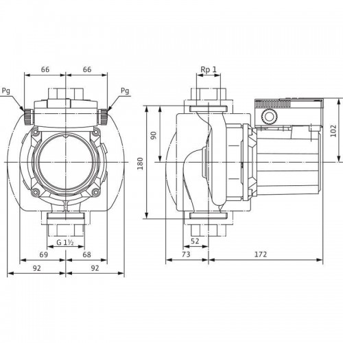 Wilo TOP-Z Hydraulikumwälzpumpe mit Nassläufer 30/10 G2 180mm 2059857 Wilo TOP-Z Hydraulikumwälzpumpe mit Nassläufer 30/10 G2 180mm 2059857