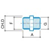 Luxor Hahnnippel verchromt M/M 3/8 55021700 Luxor Hahnnippel verchromt M/M 3/8 55021700