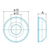 Luxor Wandabdeckung für Geruchsverschluss mit Rundloch 75 mm Durchmesser 30090126CF Luxor Wandabdeckung für Geruchsverschluss mit Rundloch 75 mm Durchmesser 30090126CF