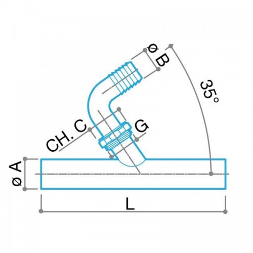 Abflussrohr für Haushaltsgeräte Luxor Fitting 1" Durchmesser 32mm 35200032 Abflussrohr für Haushaltsgeräte Luxor Fitting 1" Durchmesser 32mm 35200032
