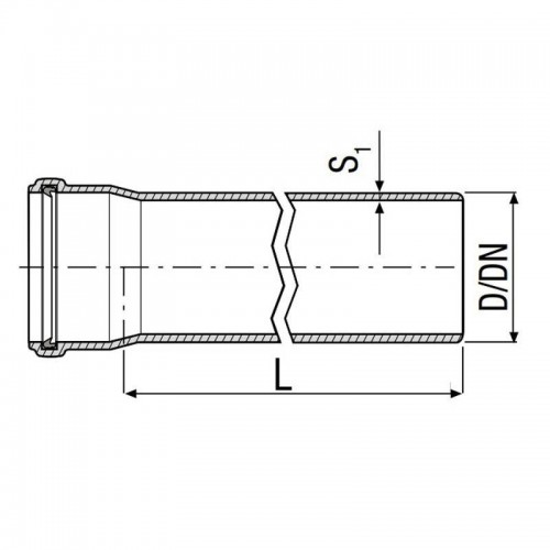 Steckbares Abflussrohr Valsir Silere D78mm L1 Mt VS0220027 Steckbares Abflussrohr Valsir Silere D78mm L1 Mt VS0220027