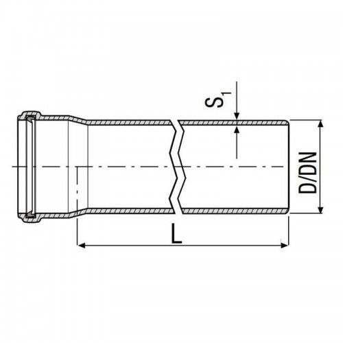 Valsir Silere Steckbares Abflussrohr D160mm L1Mt VS0220097 Valsir Silere Steckbares Abflussrohr D160mm L1Mt VS0220097