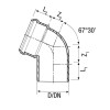 Valsir Silere Steckbares Abwasserrohr Bogen 67° 30' Durchmesser 110mm VS0221037 Valsir Silere Steckbares Abwasserrohr Bogen 67° 30' Durchmesser 110mm VS0221037