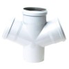 Valsir Silere Steckbares Abwasserrohr doppelt 87° 30' D110/110mm VS0225011 Valsir Silere Steckbares Abwasserrohr doppelt 87° 30' D110/110mm VS0225011