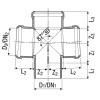Valsir Silere Steckbares Abwasserrohr doppelt 87° 30' D110/110mm VS0225011 Valsir Silere Steckbares Abwasserrohr doppelt 87° 30' D110/110mm VS0225011