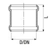 Valsir Silene Schiebemuffe D58mm L105mm VS0228005 Valsir Silene Schiebemuffe D58mm L105mm VS0228005