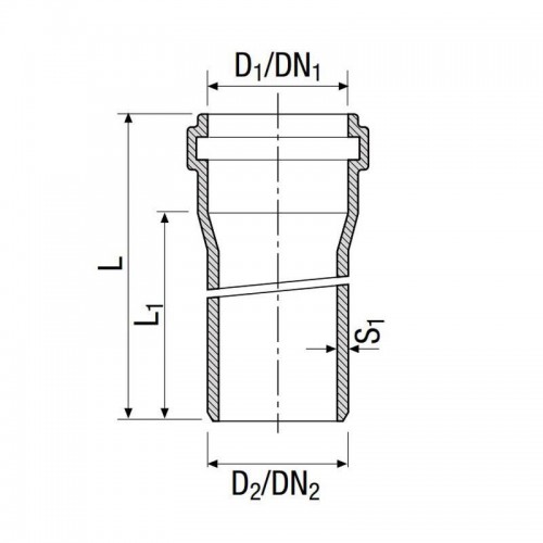 Valsir Silere Steckbares Anschlussrohr aus Polypropylen D78/75mm VS0237007 Valsir Silere Steckbares Anschlussrohr aus Polypropylen D78/75mm VS0237007