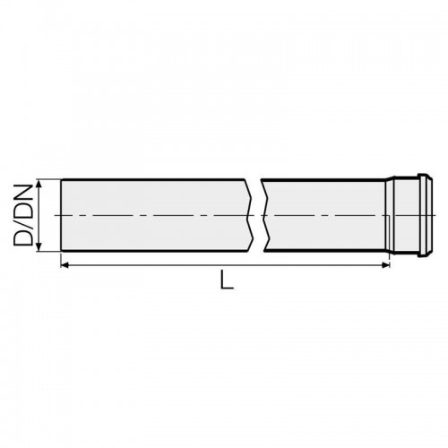 Valsir Steckbares Abwasserrohr PP Polypropylen PP3 D90mm L1m VS0501149 Valsir Steckbares Abwasserrohr PP Polypropylen PP3 D90mm L1m VS0501149