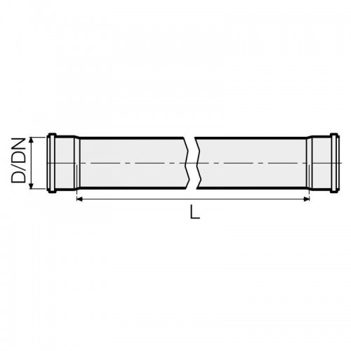 Valsir PP Polypropylen Steckbares Abwasserrohr PP3 mit 2 Muffen D50mm L1,5m VS0501228 Valsir PP Polypropylen Steckbares Abwasserrohr PP3 mit 2 Muffen D50mm L1,5m VS0501228