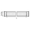 Valsir PP Polypropylen Steckbares Abwasserrohr PP3 mit 2 Muffen D40mm L50cm VS0501213 Valsir PP Polypropylen Steckbares Abwasserrohr PP3 mit 2 Muffen D40mm L50cm VS0501213