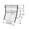 Valsir Abflussrohr Bogen PP Polypropylen 15° D75mm VS0504037 Valsir Abflussrohr Bogen PP Polypropylen 15° D75mm VS0504037