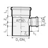 Steckbarer Abwasseranschluss für Abfluss 87 Grad 30' in PP Valsir PP3 D50/40mm VS0510011 Steckbarer Abwasseranschluss für Abfluss 87 Grad 30' in PP Valsir PP3 D50/40mm VS0510011