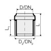 Valsir PP Steckbares Erweiterungsrohr PP3 D40/50mm VS0513001 Valsir PP Steckbares Erweiterungsrohr PP3 D40/50mm VS0513001
