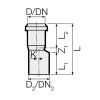 Valsir PP3 Steckbares Übergangsrohr PP D40/50mm VS0514003 Valsir PP3 Steckbares Übergangsrohr PP D40/50mm VS0514003