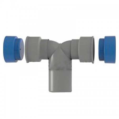 Technischer Doppelbogen mit Endkappe PP Valsir PP3 D50/50mm VS0519101 Technischer Doppelbogen mit Endkappe PP Valsir PP3 D50/50mm VS0519101