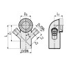 Valsir 45 Grad WC-Bogen PP-Doppelmuffe PP3 D110/40mm L230mm VS0542001 Valsir 45 Grad WC-Bogen PP-Doppelmuffe PP3 D110/40mm L230mm VS0542001