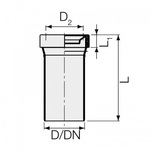 Valsir WC-Rohr PP mit Dichtung PP3 D110mm L230mm VS0536001 Valsir WC-Rohr PP mit Dichtung PP3 D110mm L230mm VS0536001