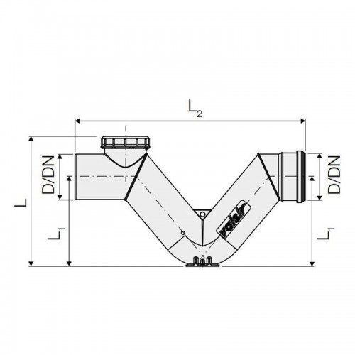 Valsir PP3 PP Firenze Geruchsverschluss für Abflussrohre D75mm L245mm VS0533075 Valsir PP3 PP Firenze Geruchsverschluss für Abflussrohre D75mm L245mm VS0533075