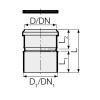 Reduziermuffe mit Innengewinde PVC auf PP Valsir PP3 D100/110mm VS0565001 Reduziermuffe mit Innengewinde PVC auf PP Valsir PP3 D100/110mm VS0565001
