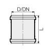 Valsir PP3 PP Schiebehülse D90mm L120mm VS0599101 Valsir PP3 PP Schiebehülse D90mm L120mm VS0599101