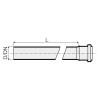Valsir Triplus PP-Abwasserohr mit 1 Stopfen D90mm L 1 Meter VS0650087 Valsir Triplus PP-Abwasserohr mit 1 Stopfen D90mm L 1 Meter VS0650087