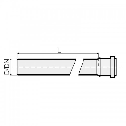 Valsir Triplus PP-Abwasserohr mit 1 Stopfen D90mm L 1 Meter VS0650087 Valsir Triplus PP-Abwasserohr mit 1 Stopfen D90mm L 1 Meter VS0650087