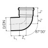 Valsir Bogen 87 Grad 30' in PP Triplus D 40 mm VS0650419 Valsir Bogen 87 Grad 30' in PP Triplus D 40 mm VS0650419