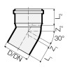 Valsir Triplus PP 30 Grad Bogen D 32 mm VS0650403 Valsir Triplus PP 30 Grad Bogen D 32 mm VS0650403