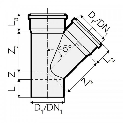 Valsir Triplus PP Abwasseranschluss steckbar 45 Grad D 75 mm VS0650519 Valsir Triplus PP Abwasseranschluss steckbar 45 Grad D 75 mm VS0650519